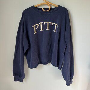 Vintage Pitt Navy Blue Crewneck Pittsburgh Panthers Women's XL